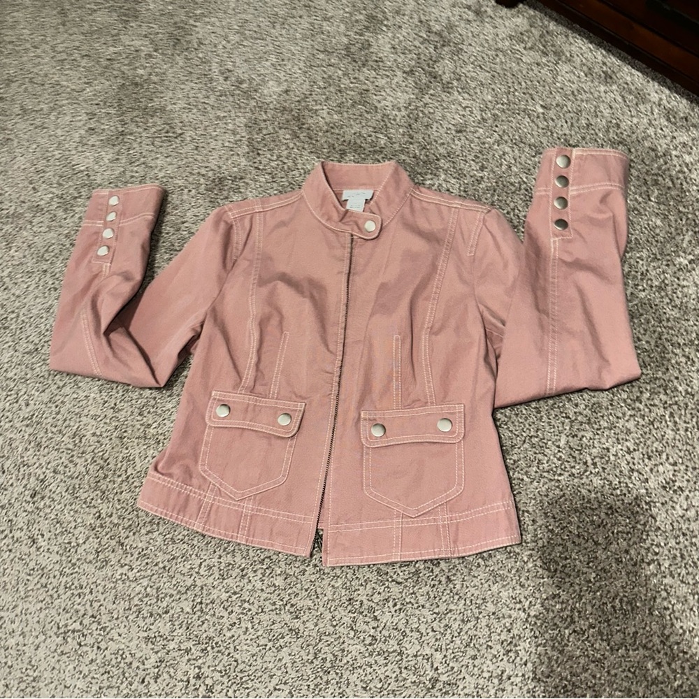 LOFT Blush Pink Button-Up Jacket - image 3